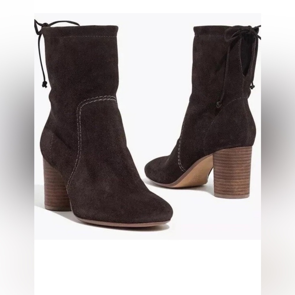 NWOT Madewell The Neva Fold Down Suede Heel Boots Size 9